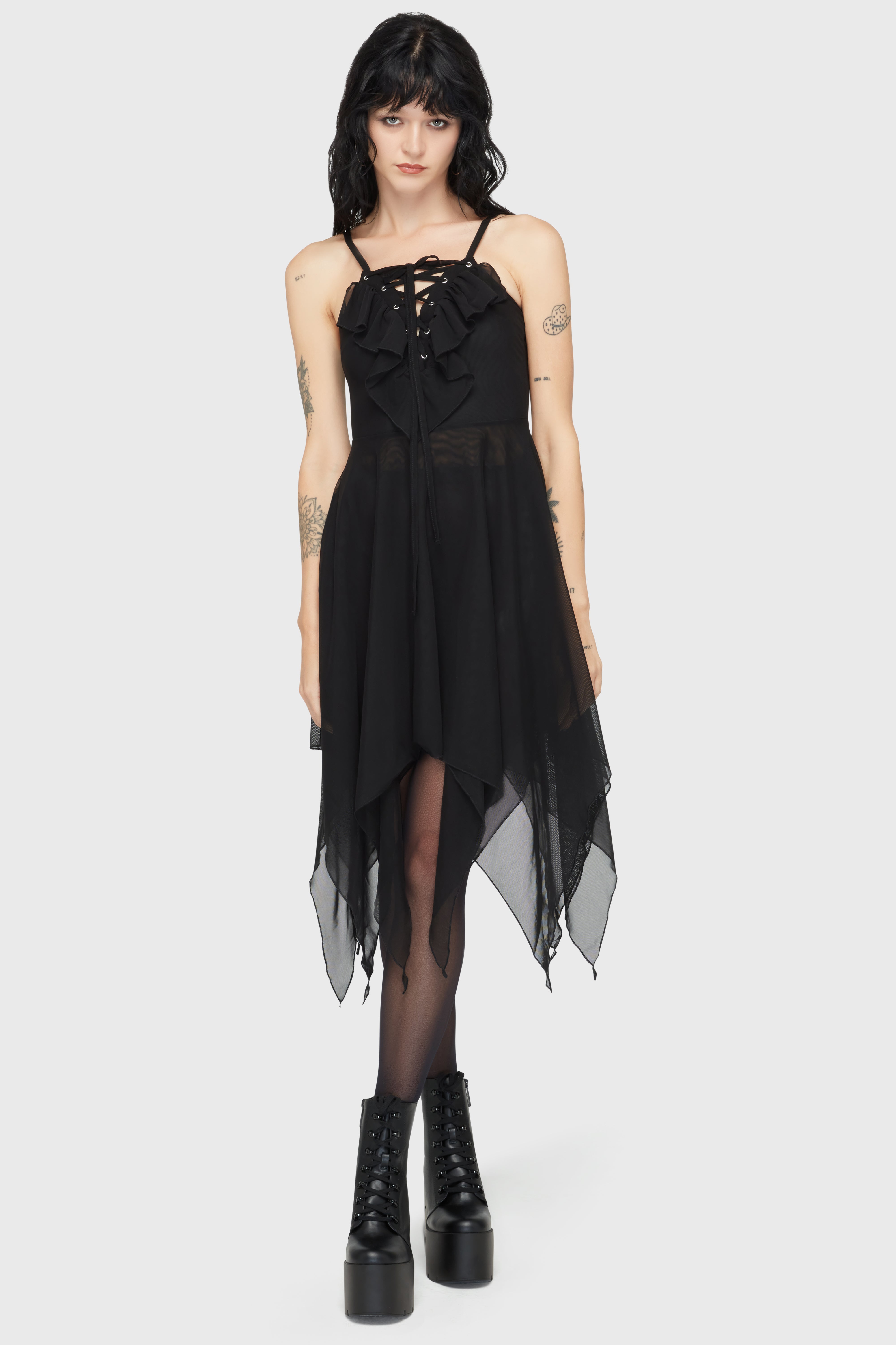 Anshee Lace-Up Dress | Killstar