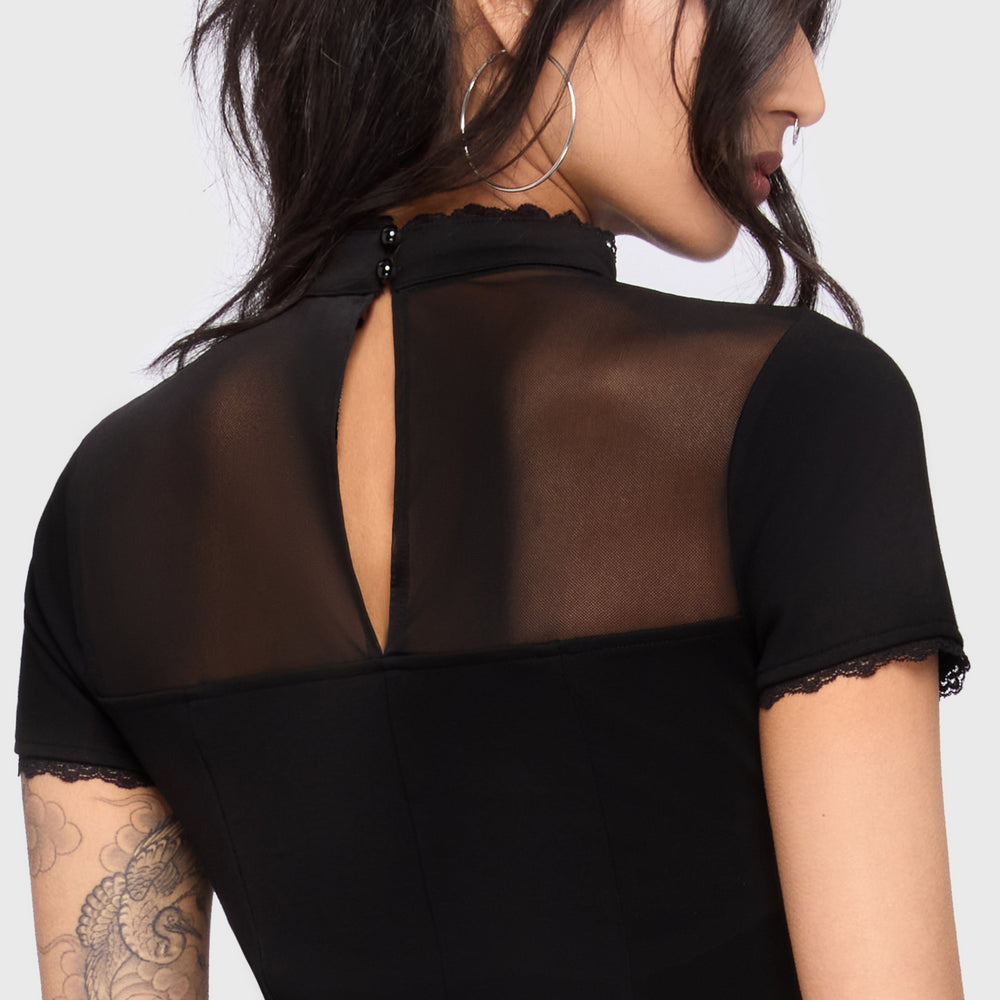 Chapel Blessing Lace Trim Top ‐ KILLSTAR