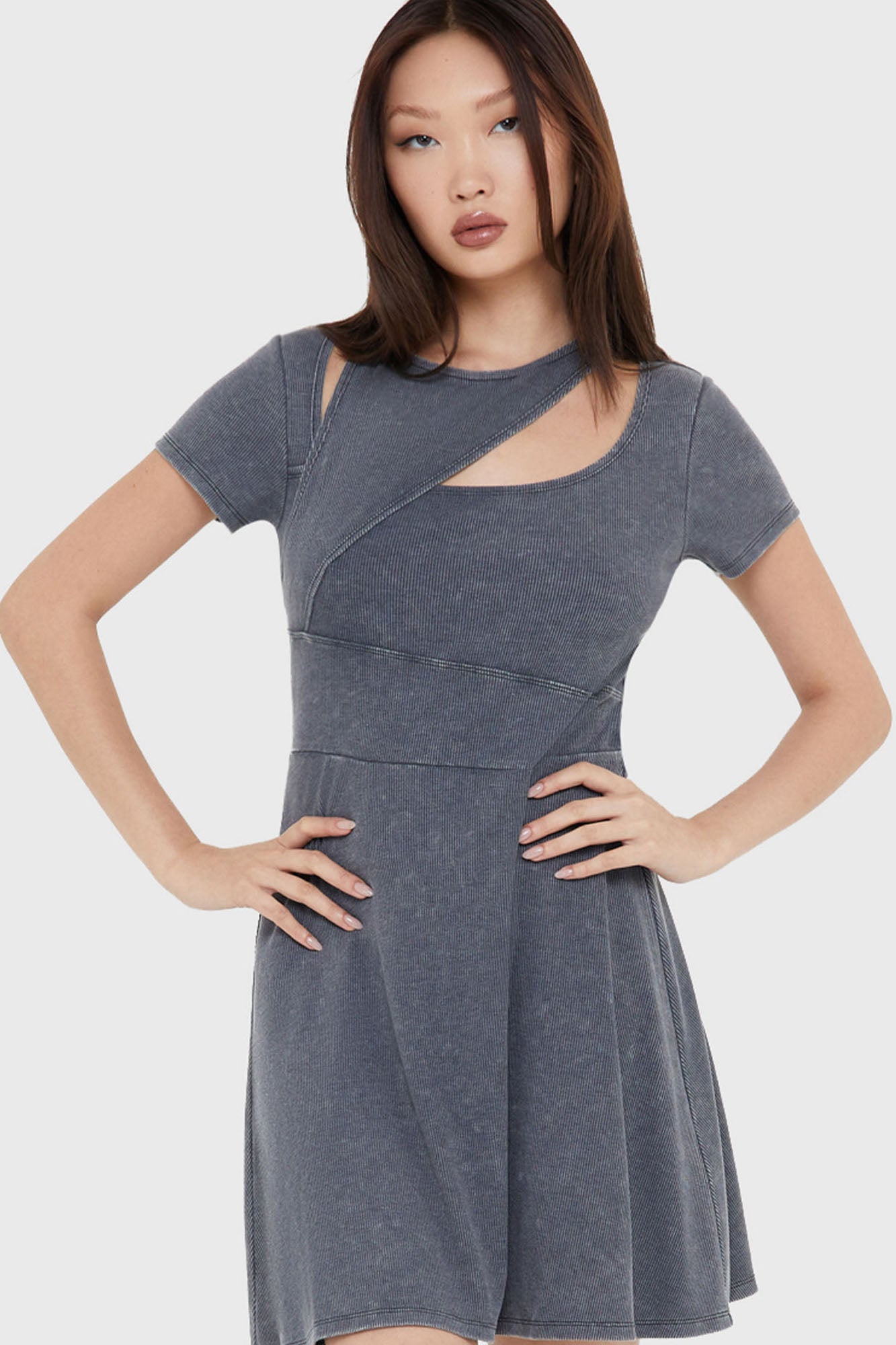 fallen star dress Falling Star Plunging Halterneck Mini Dress Green