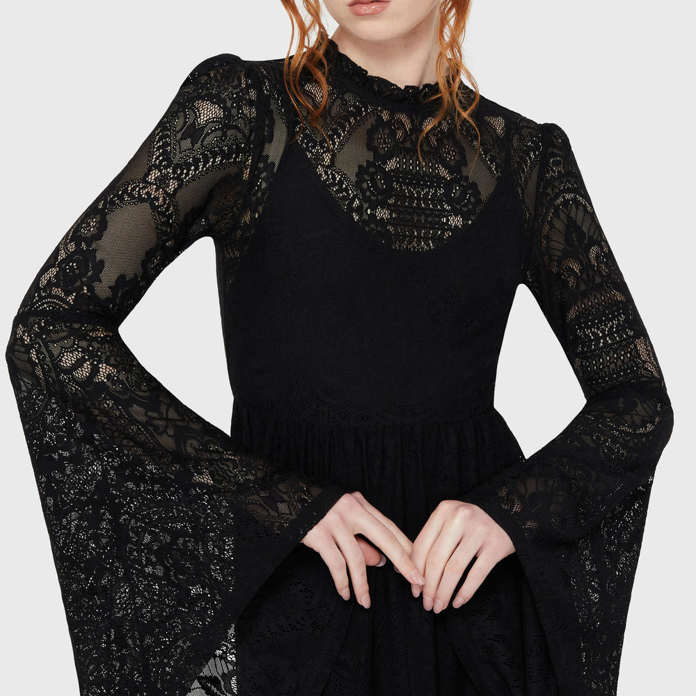 black lace dress with bell sleeves Hecate Maxi [B] lilac convertible dress May be worn with TORRID NWT Womens 6X Color:White/ Light Stone