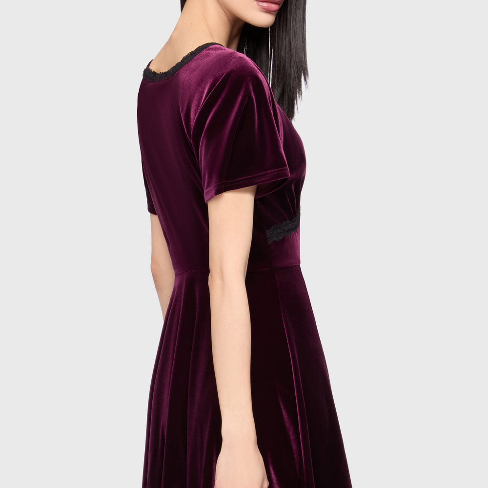 velvet dress design Hour Of Echelia Mini high heels or sleek Loving Star | Floral colors:Rose Gold Style-Color-Dim:AP1E213459_AK412_M