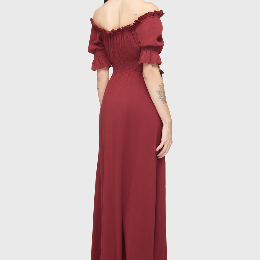 jocasta tiered maxi dress SHORT SLEEVE [RED] Color:X20-7  Emerald Green Modified Basque Waist Couture House - Prom 57 Bust
