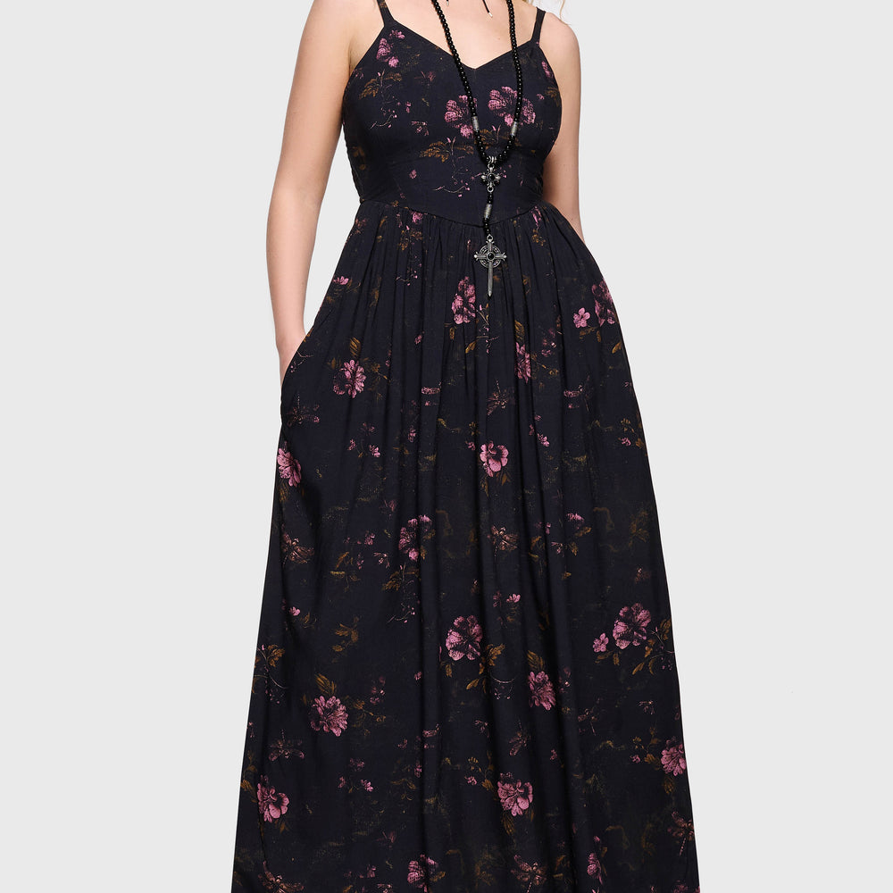 Junniper Maxi Dress [BLACK/PINK] ‐ KILLSTAR