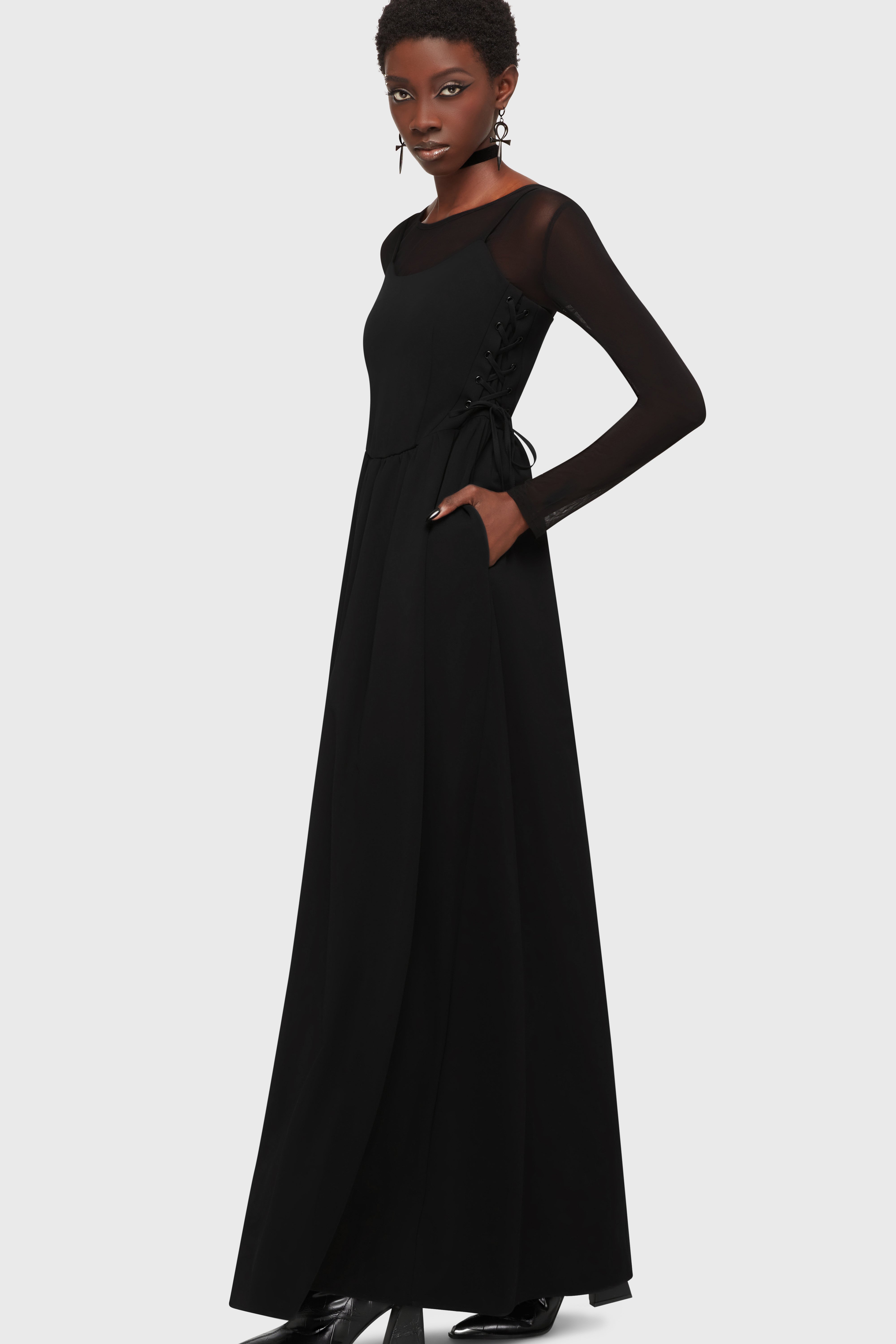 Kaia's Storm Maxi Dress - XXL / Black