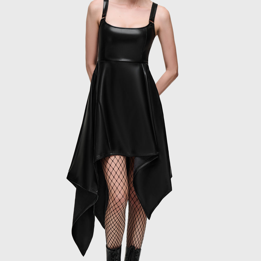 トップス R1004 DIRTY STAR STRAP DRESS NOIR-RUIN-MIDI-DRESS-
