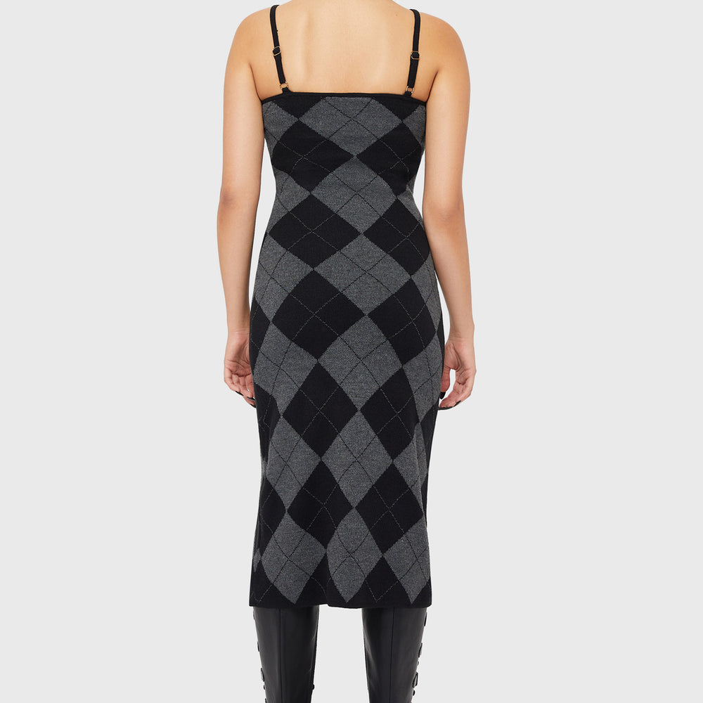 argyle knit dress Twilight Midi S 6XL