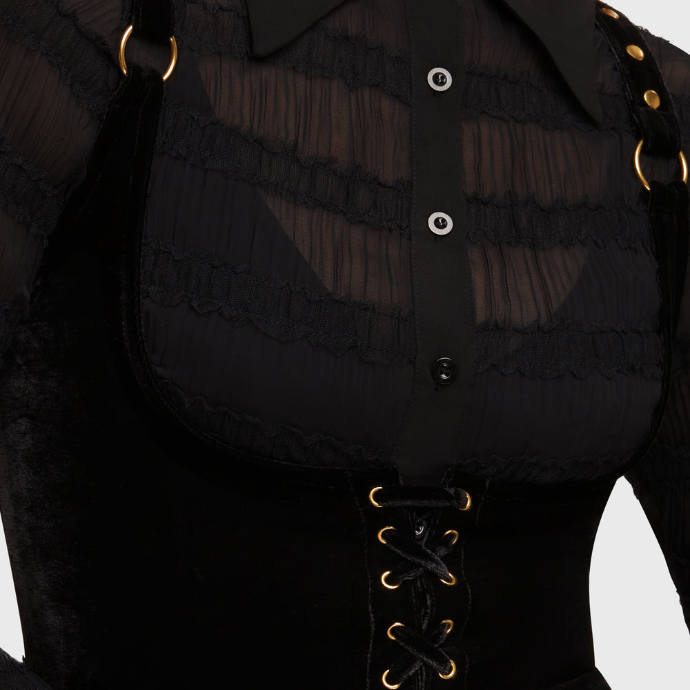 Veil Of Ashes Underbust Maxi Dress ‐ KILLSTAR
