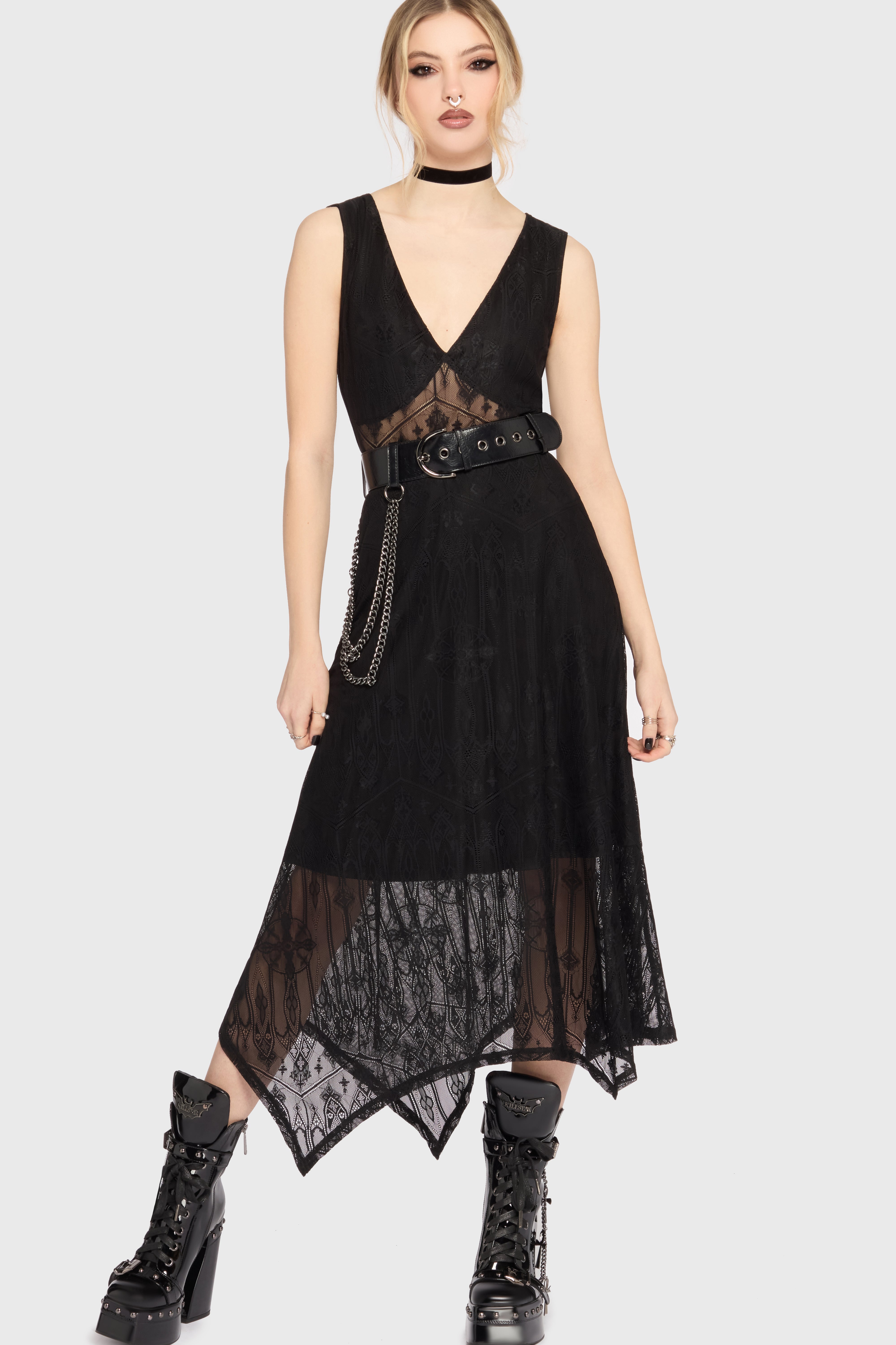 killstar midi dress Vesper Wraith Midi Dress