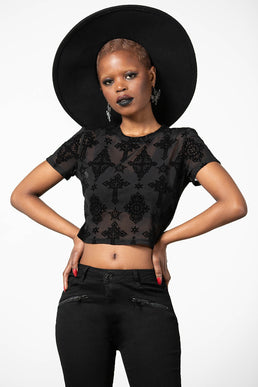 Petra Mesh Crop Top - Resurrect