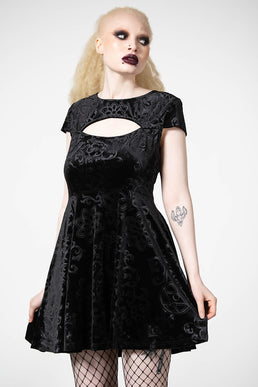 Blasphemia Keyhole Skater Dress - Resurrect