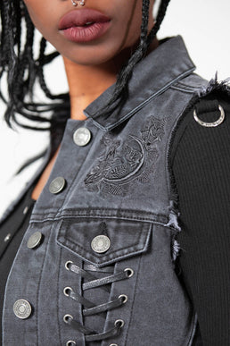 Azalia Denim Vest - Resurrect