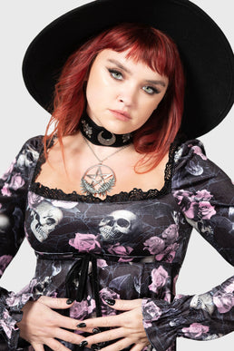 Imperia Long Sleeve Dress [BLACK/PINK] - Resurrect