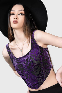 Snarl Corset Top [PURPLE] - Resurrect