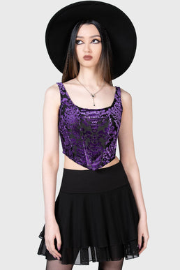 Snarl Corset Top [PURPLE] - Resurrect