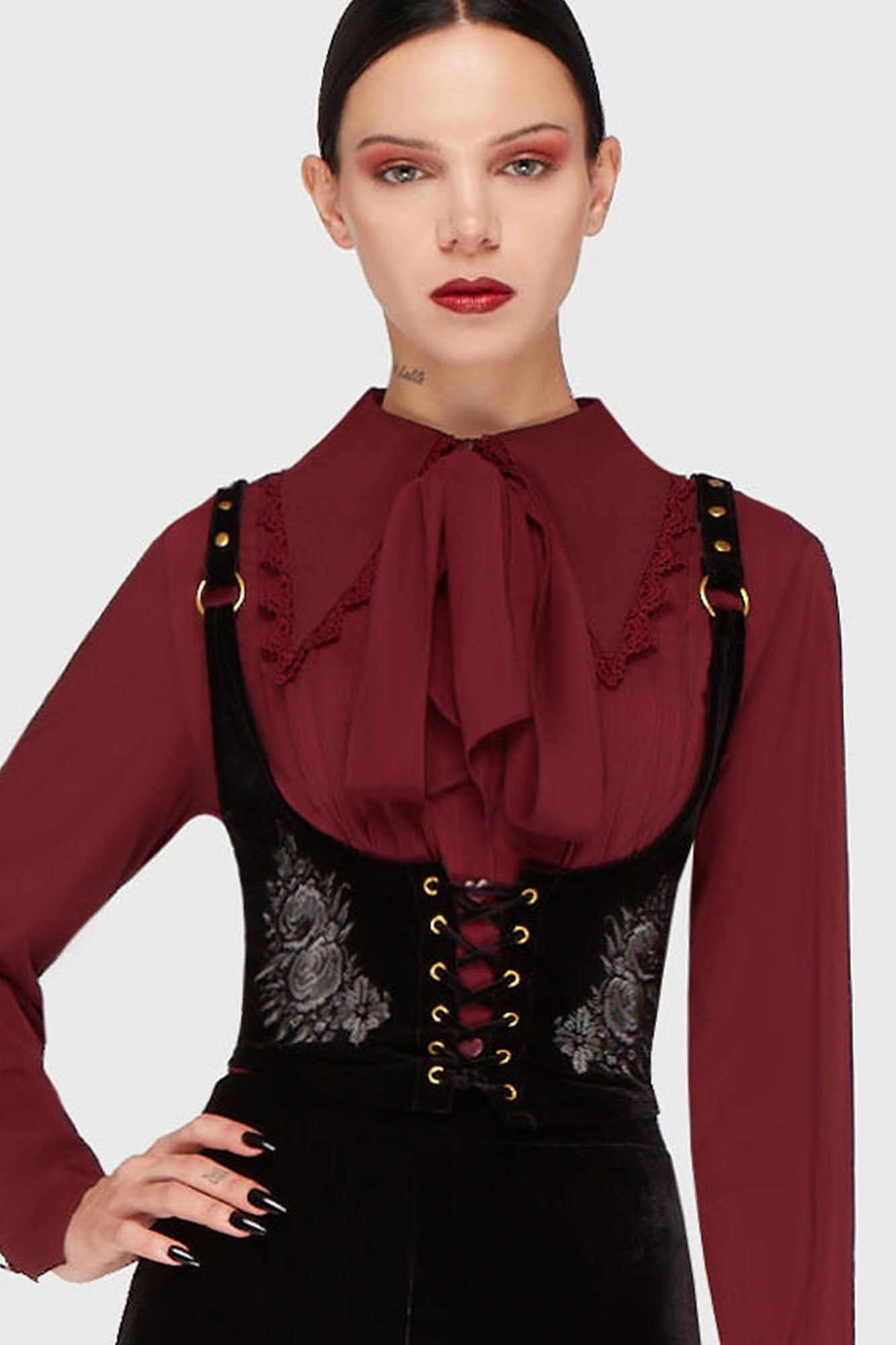 A Devil's Rose Underbust Corset [Black] ‐ KILLSTAR
