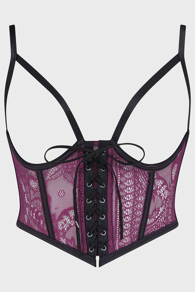 Arden Lace Basque [Plum]
