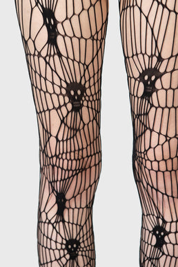 Gothic NightExperiment Spliced Stockings with Leg Loop– Gothic Accessory  Outfit