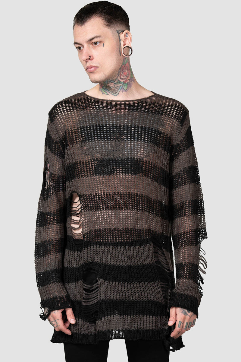 Ash Distress Knit Sweater [B] | Killstar
