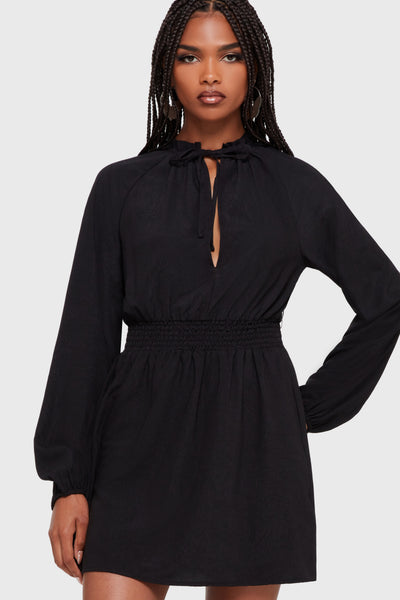 loose black mini dress Ovard Black Mini Dress - US 10