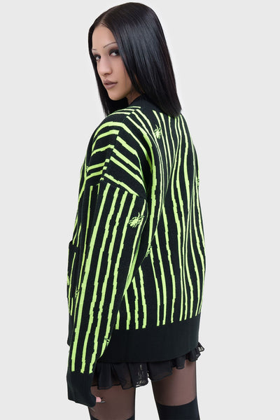 Beetlejuice Beetlejuice Beetlejuice Intarsia Cardigan