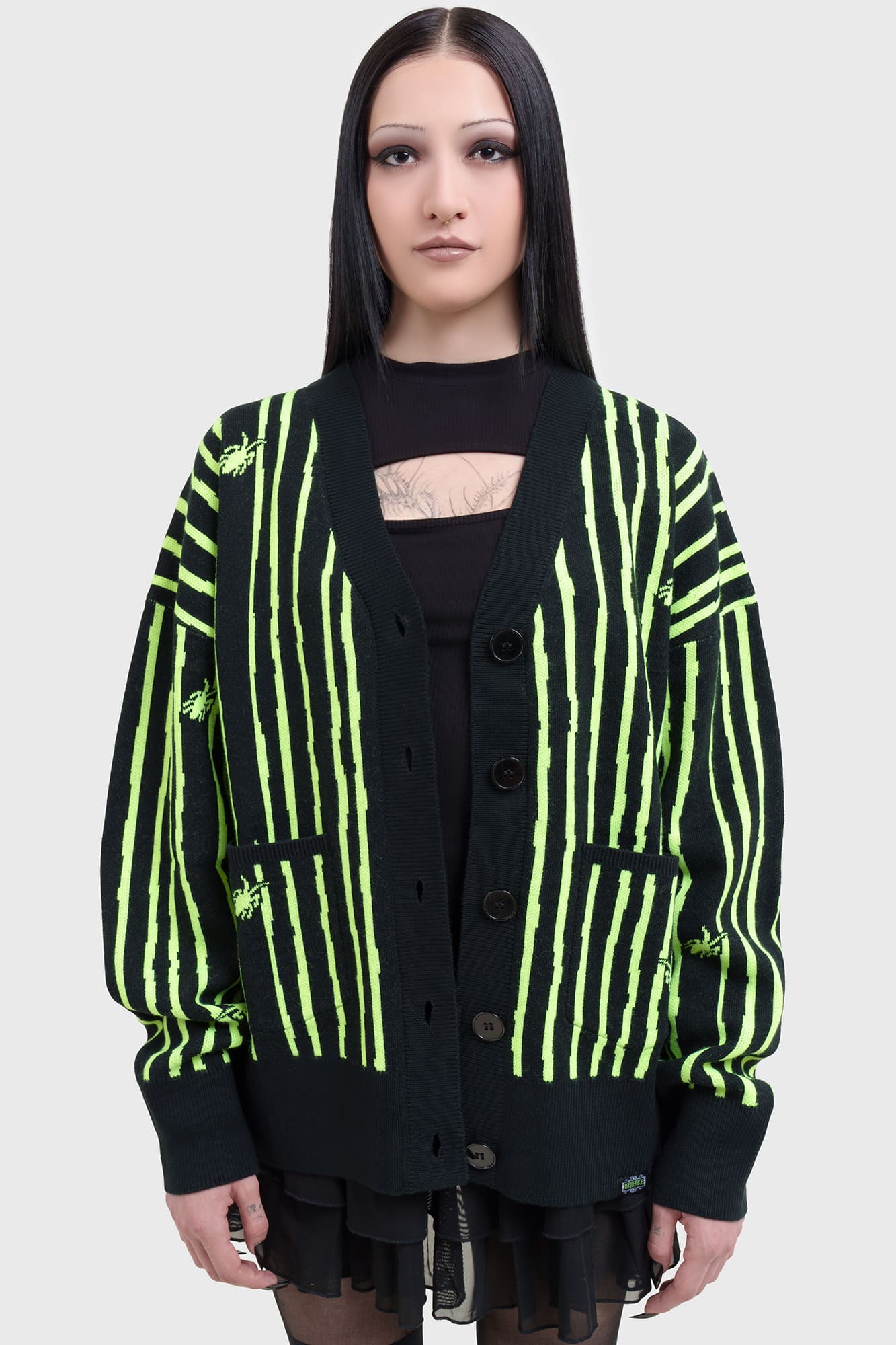 BEETLEJUICE NEVER buy TRUST THE LIVING CARDIGAN