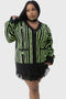 Beetlejuice Beetlejuice Beetlejuice Intarsia Cardigan [PLUS]