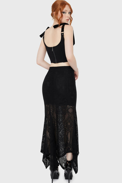 Belladonna Lace Maxi Skirt [Black]