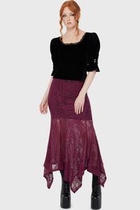 Belladonna Lace Maxi Skirt [Plum]