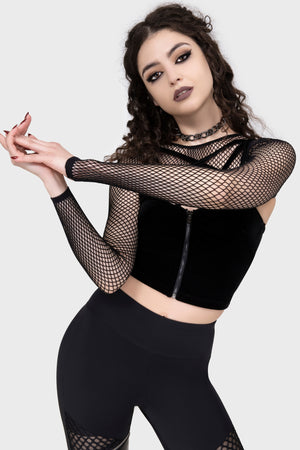 Bite Me Fishnet Bolero [B] | Killstar