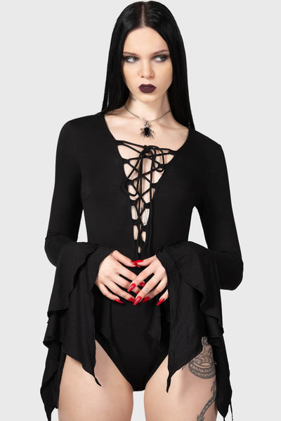 Black Rose Lace Short Sleeve Bodysuit, Womens Bodysuits