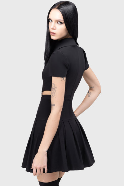 mini suspender dress Beatrice V-Neck Suspender Mini Dress in Blue, cute Mini Dress women, elegant evening dress, flirty V-Neck dress, women's dress, SOERA