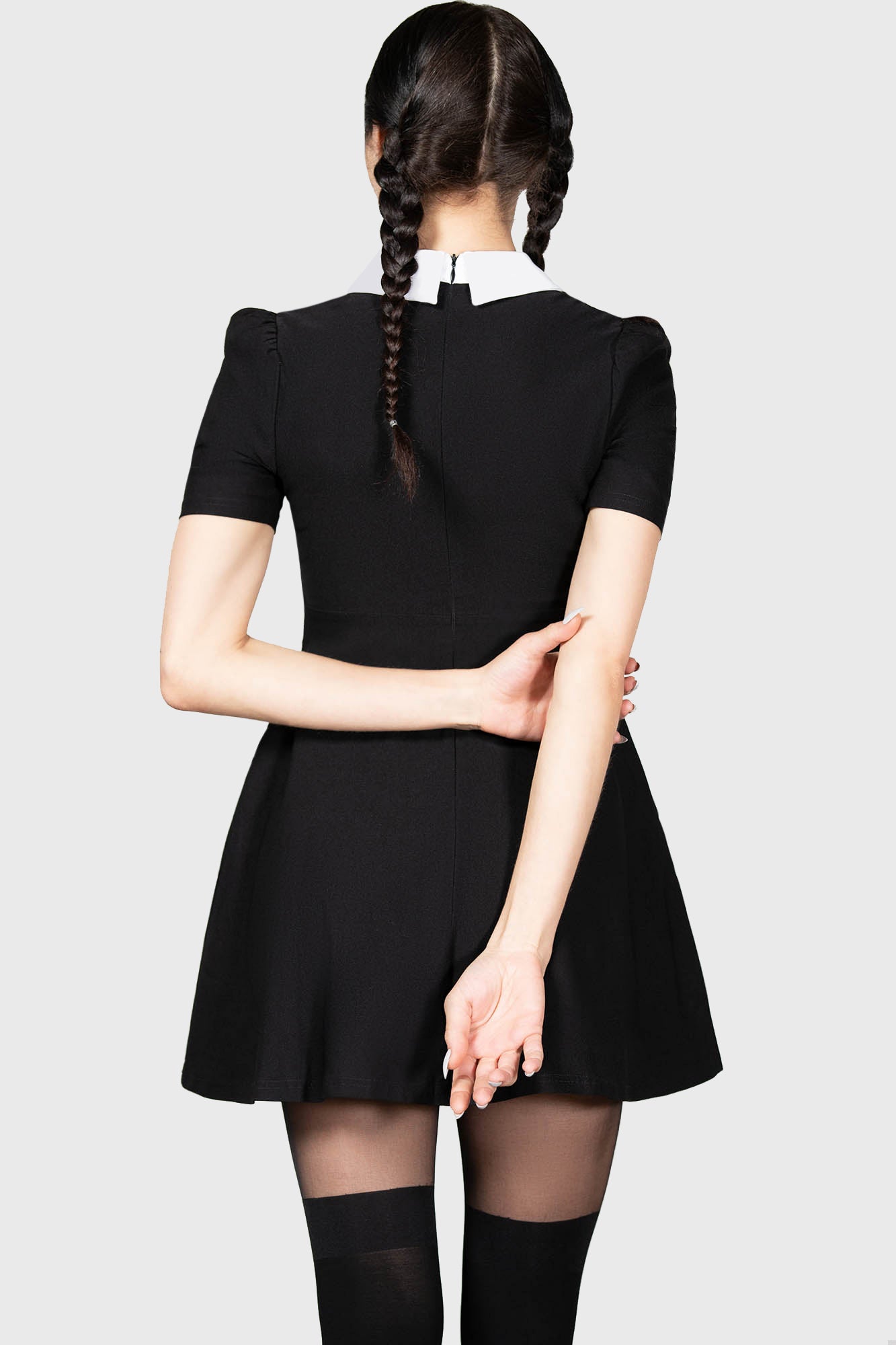 Black skater dress with hotsell white collar