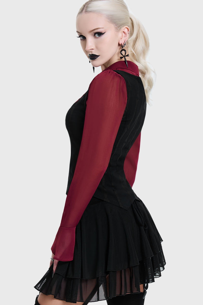 Bone Stripe Corset Top