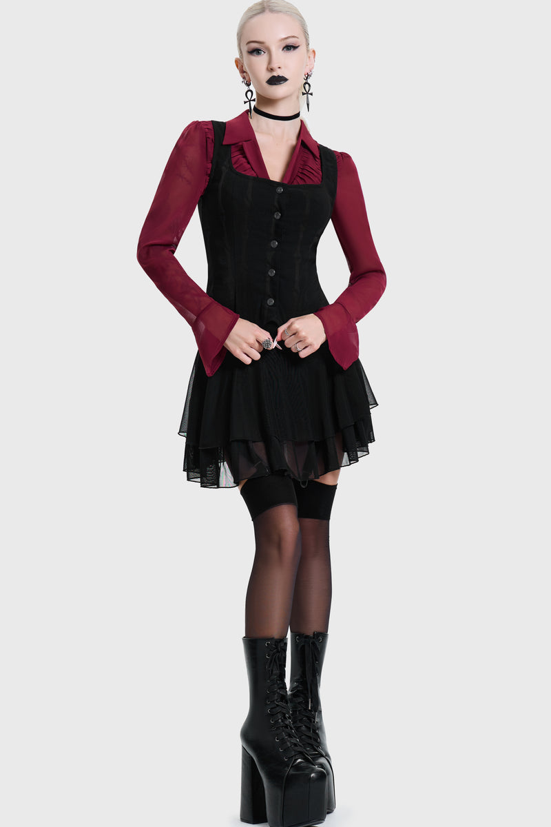 Bone Stripe Corset Top