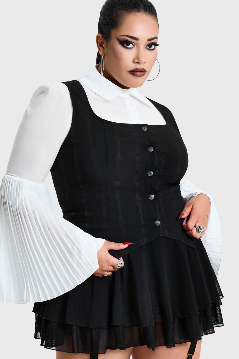 Bone Stripe Corset Top