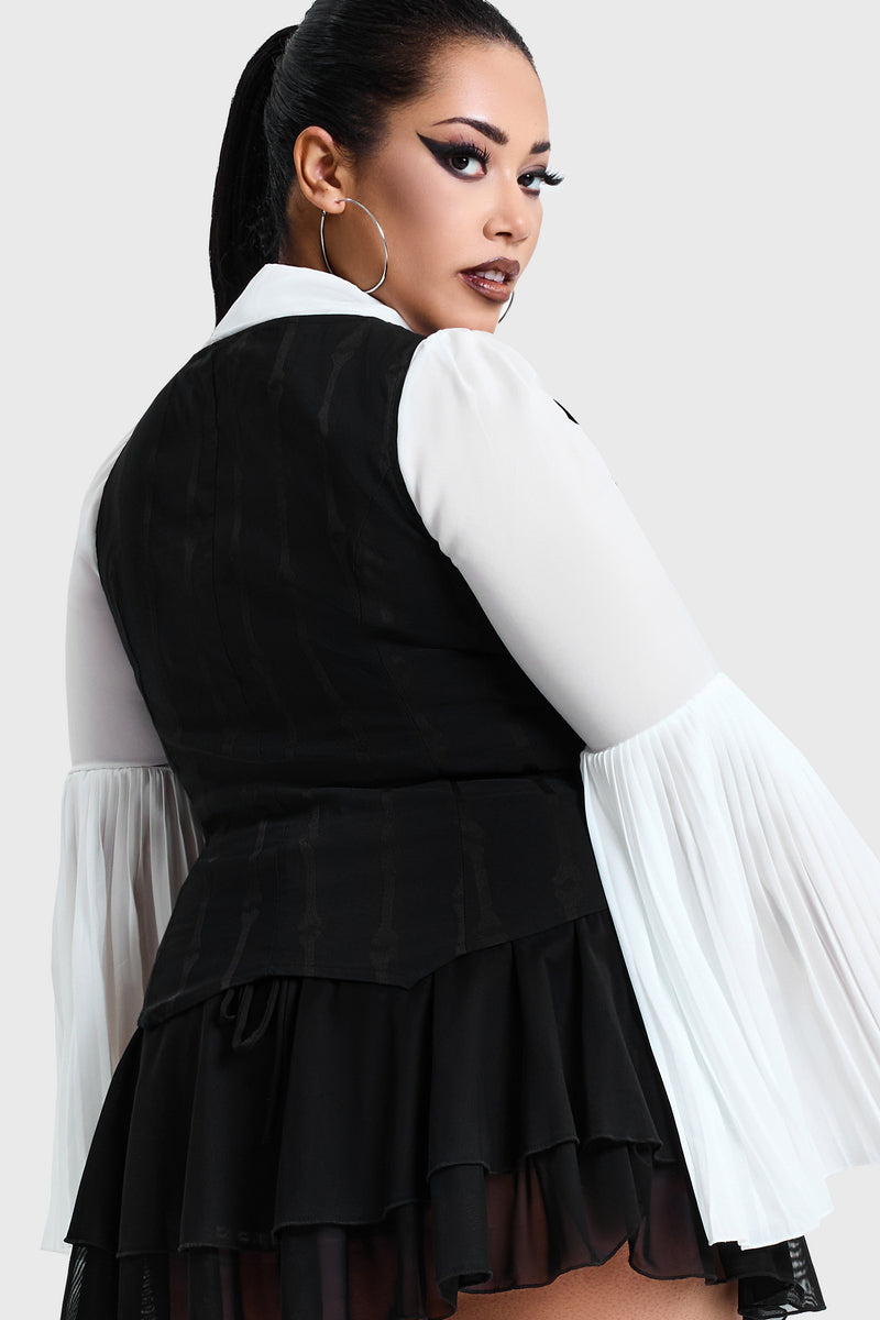 Bone Stripe Corset Top
