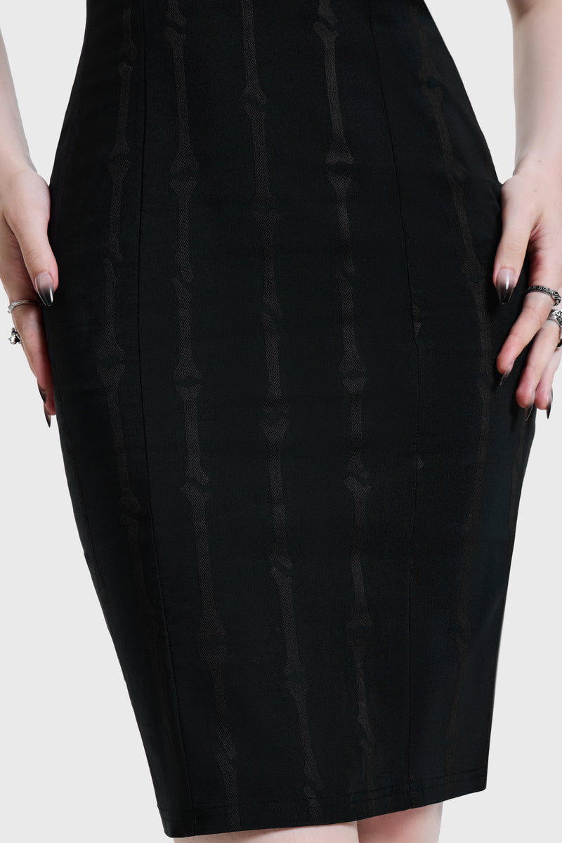 Bone Stripe Midi Dress