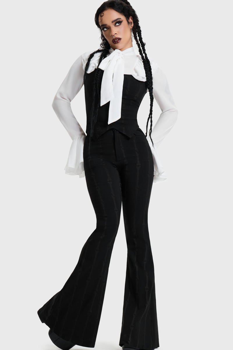 Bone Stripe Flares