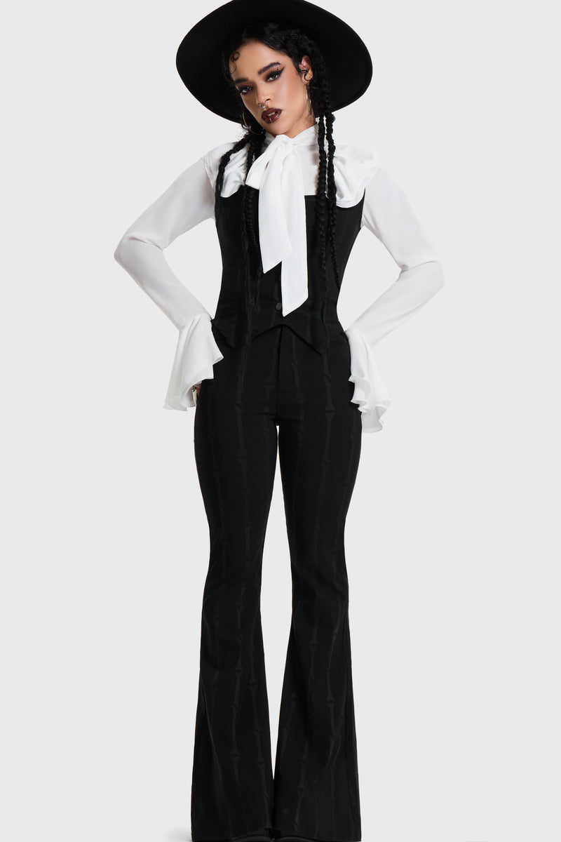 Bone Stripe Flares