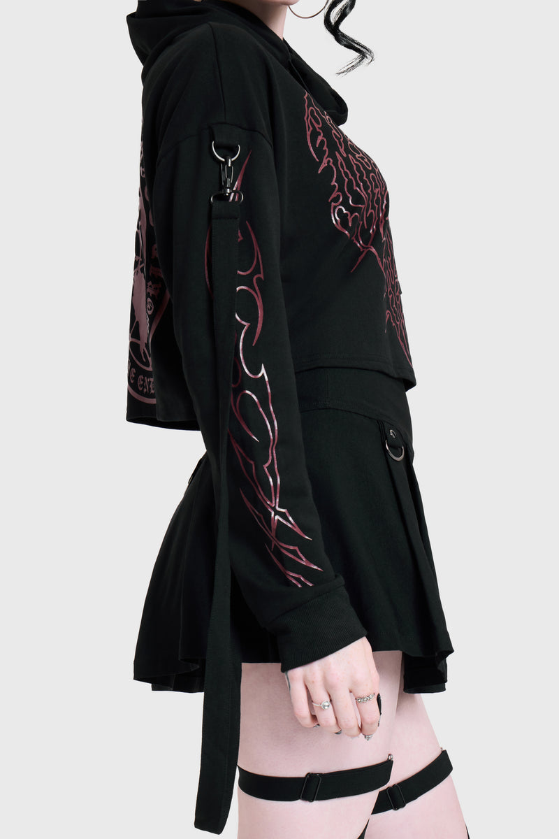 BRAND NEW NUMB CROP BONDAGE HOODIE