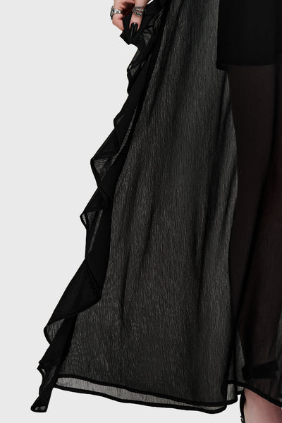 Cathedral Garden Chiffon Ruffle Maxi Dress