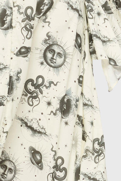 celestial midi dress Celestial Dreams Print Long Sleeve Midi Dress XL