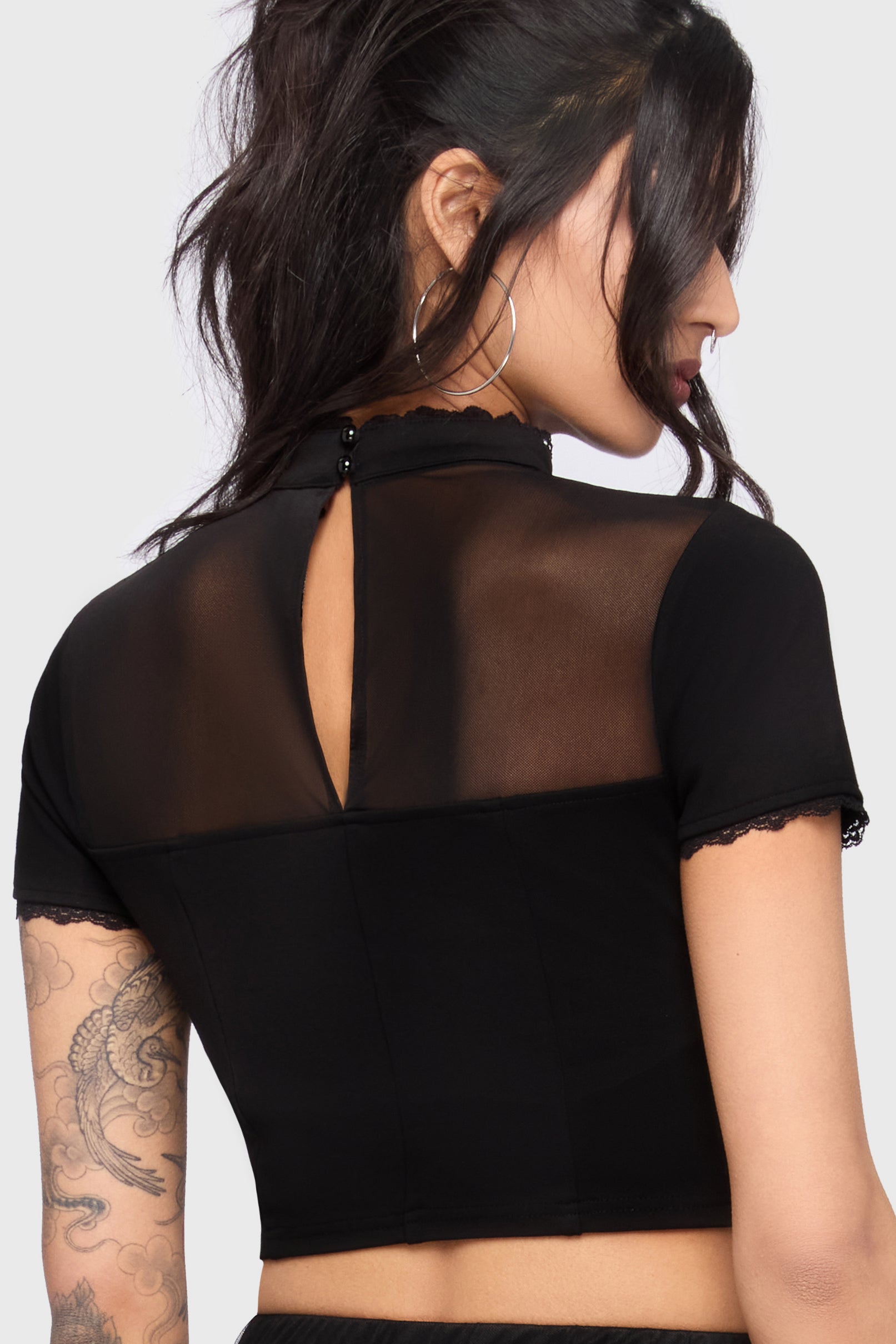 Chapel Blessing Lace Trim Top ‐ KILLSTAR