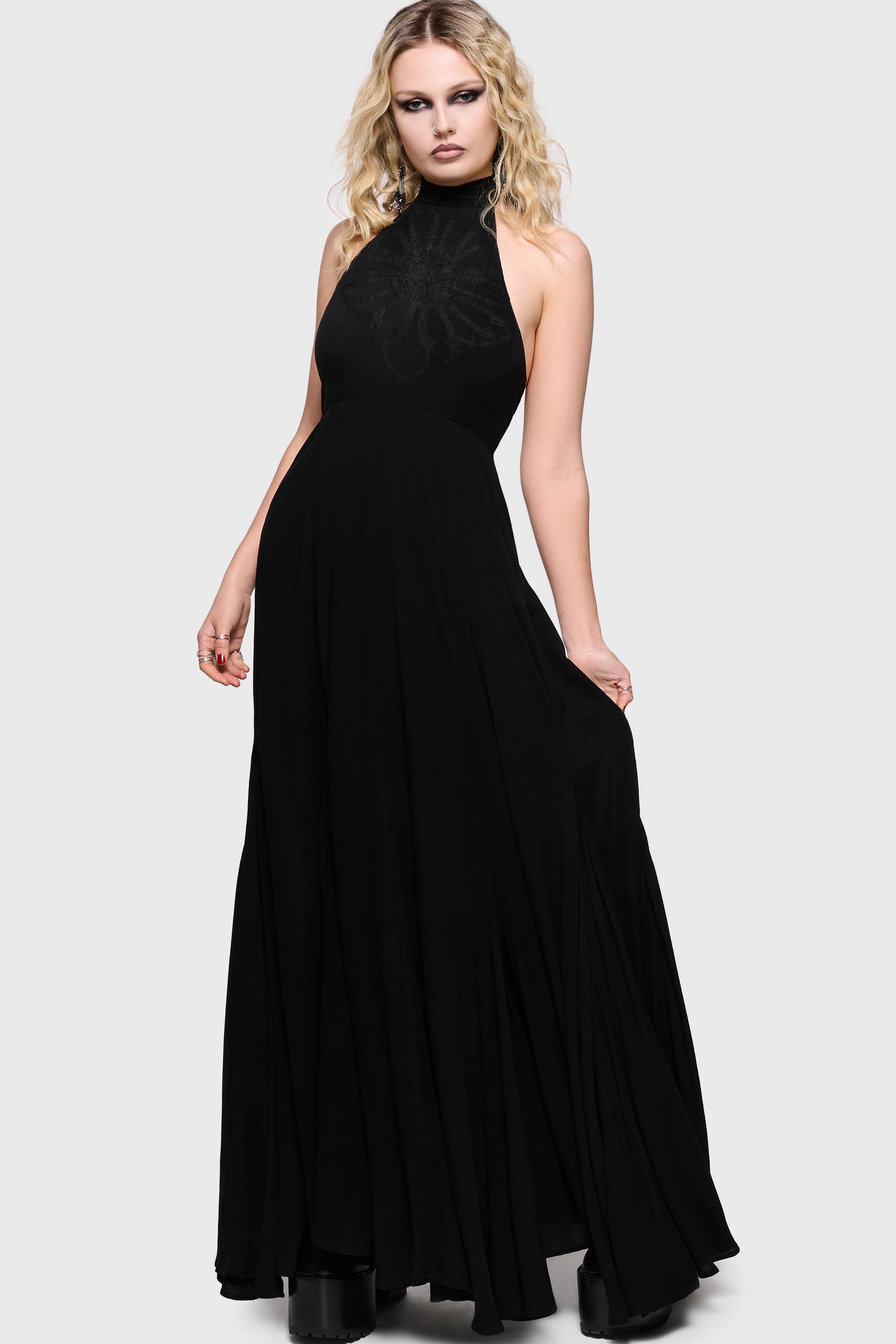 Chapel Blessing Tie Back Maxi Dress ‐ KILLSTAR