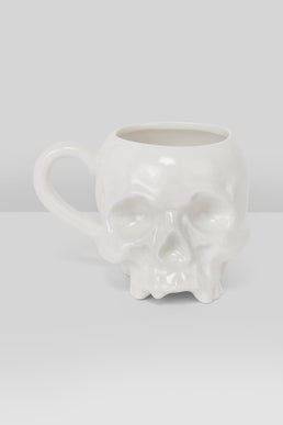  2 Pack Midnight Skull Large Coffee Mugs with Spoons