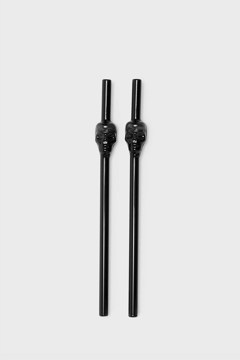 Cranium Skull Drinking Straws And Brush Set