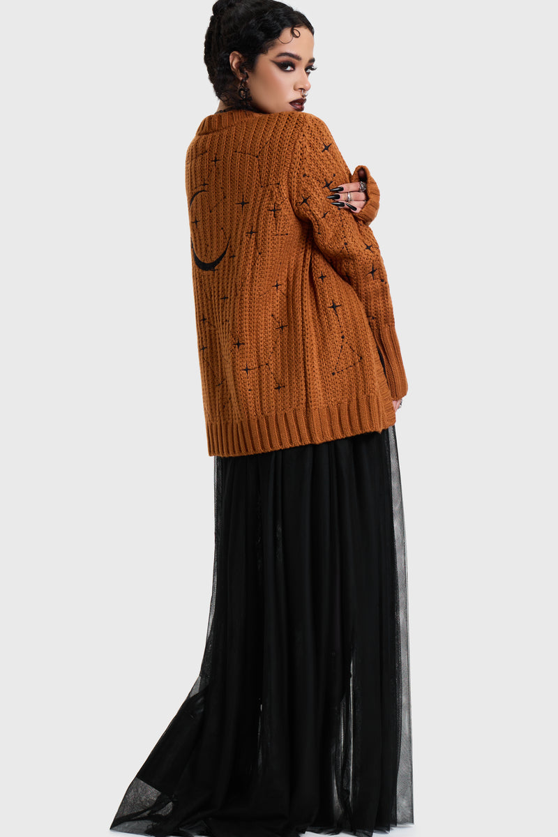 Crescent Night Knitted Cardigan