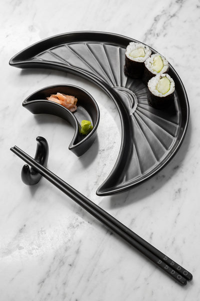 Crescent Sushi Plate Set