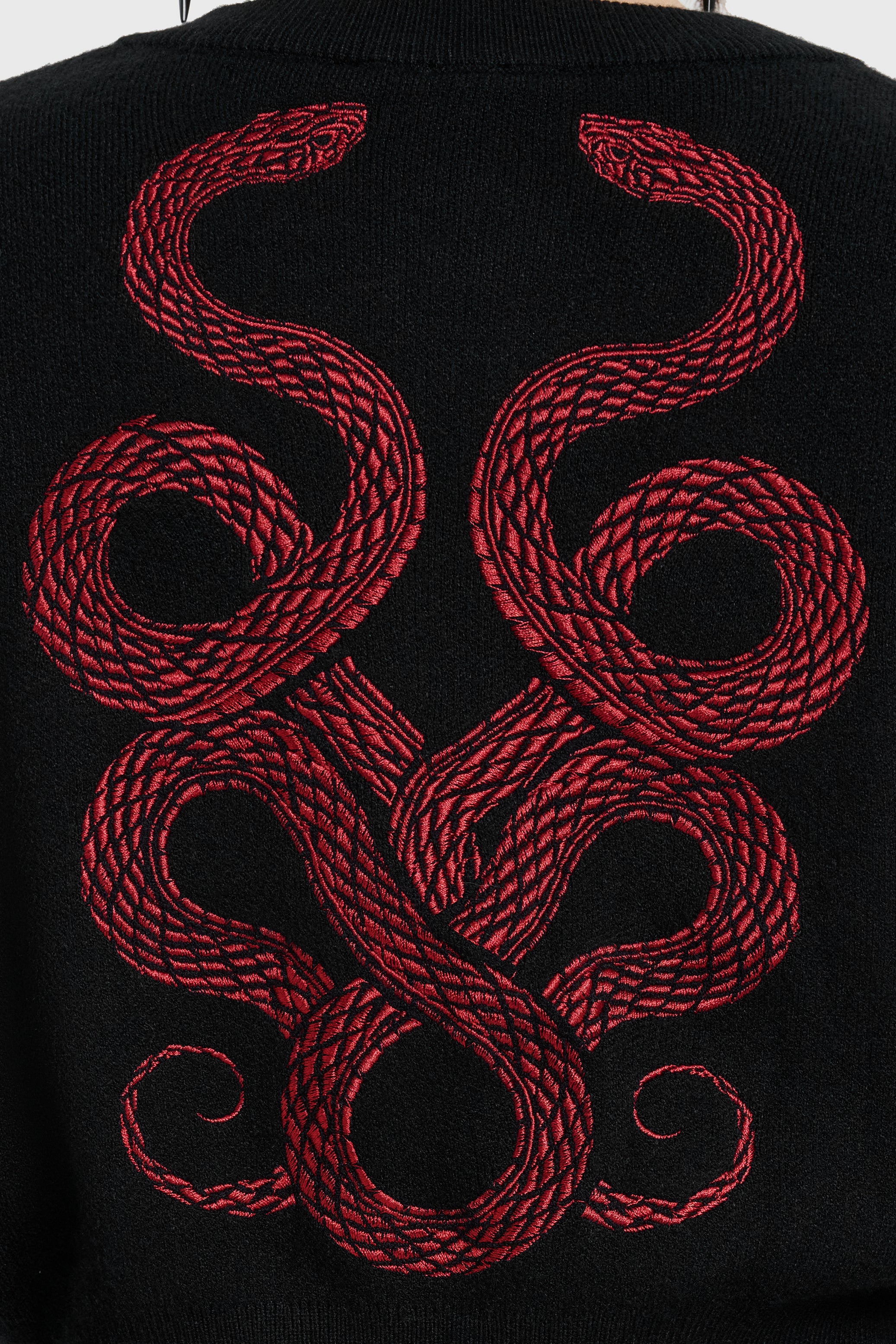 Crimson Viper Knitted Cardigan ‐ KILLSTAR