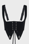 Crucifix Square Neck Underbust Harness
